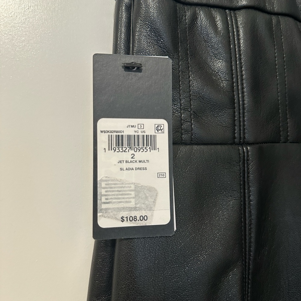NWT Guess Women’s Faux Leather Dress - Picture 3 of 5